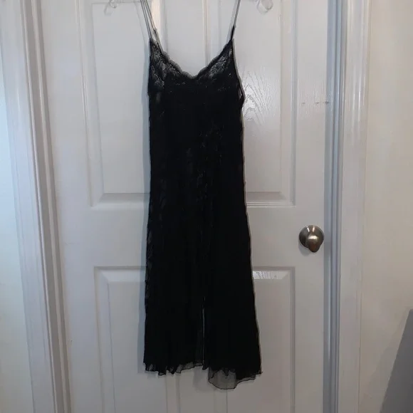 Free People | Dresses | Free People Flowy Black Lace Slip Size S | Poshmark
